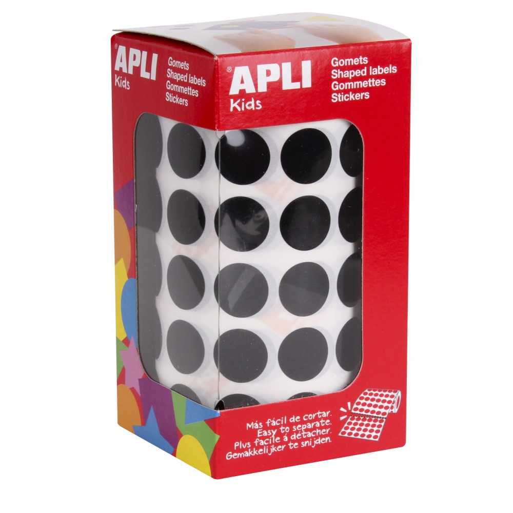 Apli 11487 Rollo Gomets Redondos Negros Ø15 mm
