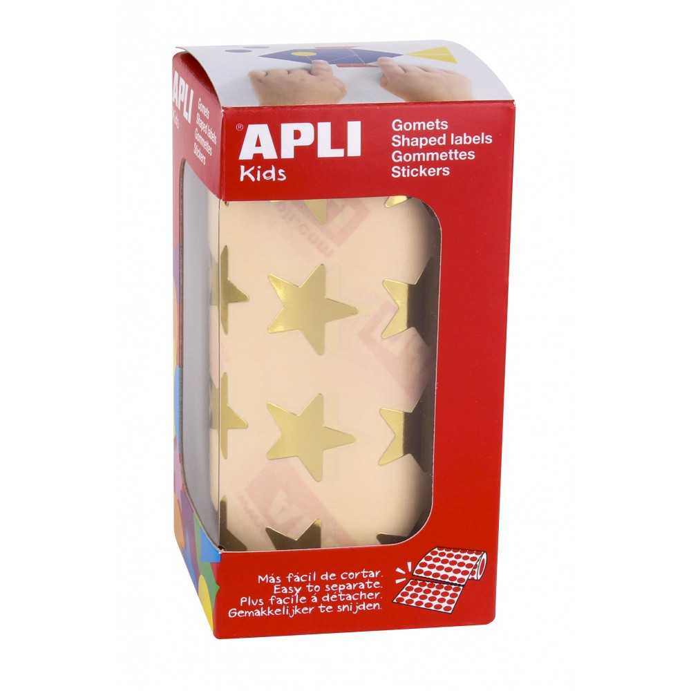 Apli 12044 Rollo Gomets Estrellas Oro 19.5 mm