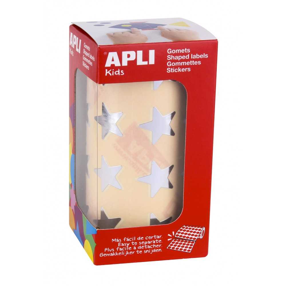 Apli 12045 Rollo Gomets Estrellas Plateadas 19.5 mm