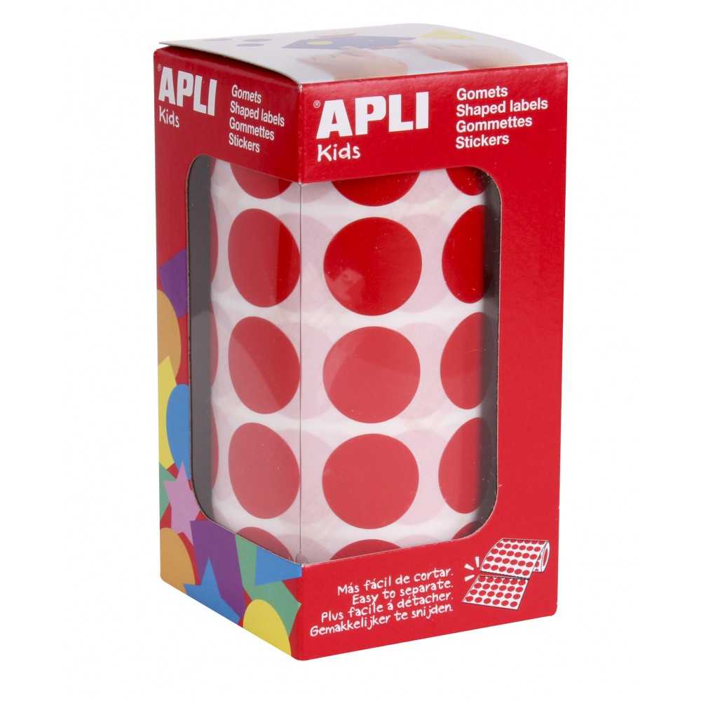Apli 04861 Rollo Gomets Redondos Rojos Ø20 mm