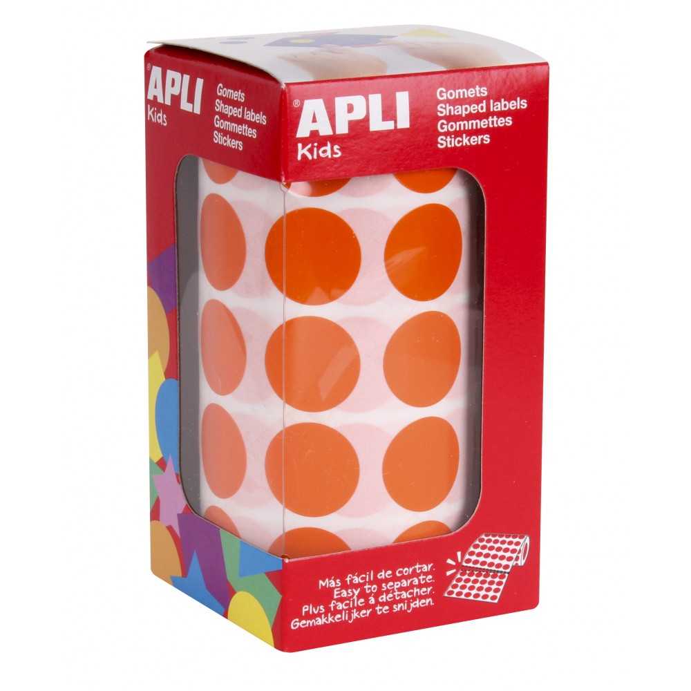 Apli 11488 Rollo Gomets Redondos Naranja Ø20 mm