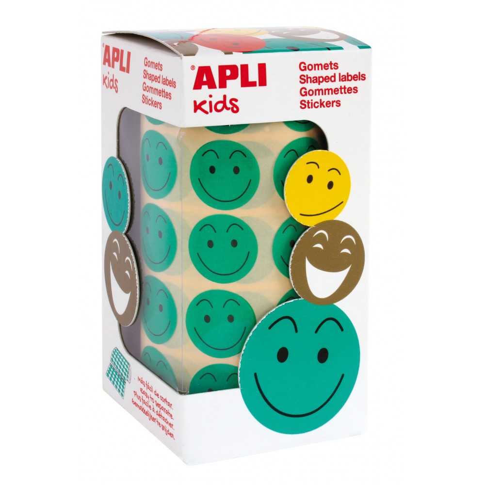 Apli 14373 Rollo Gomets Cara Feliz Verde Ø20 mm