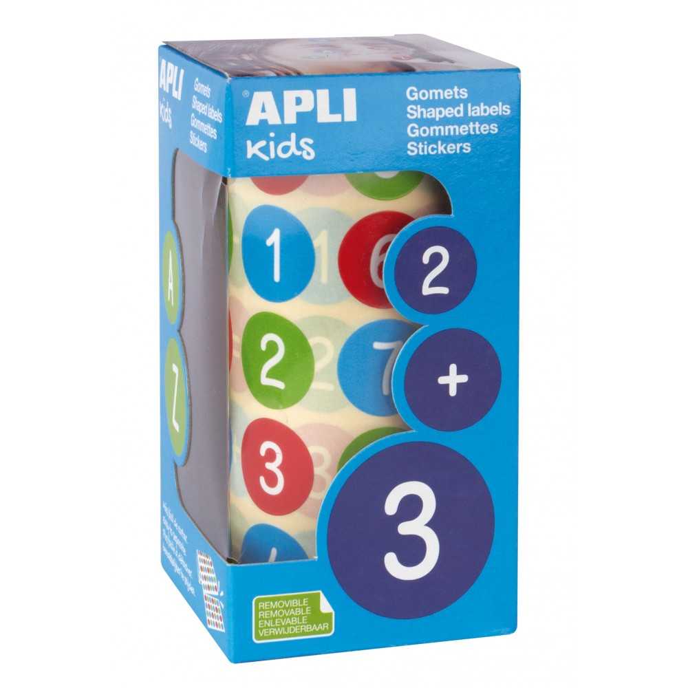 Apli 15127 Rollo Gomets Redondos Números Ø20 mm