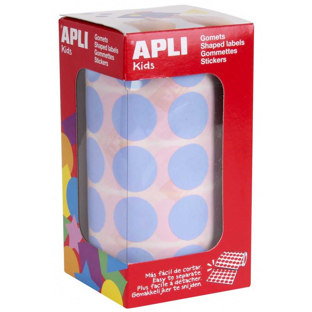 Apli 16723 Rollo Gomets Redondos Azules Ø20 mm