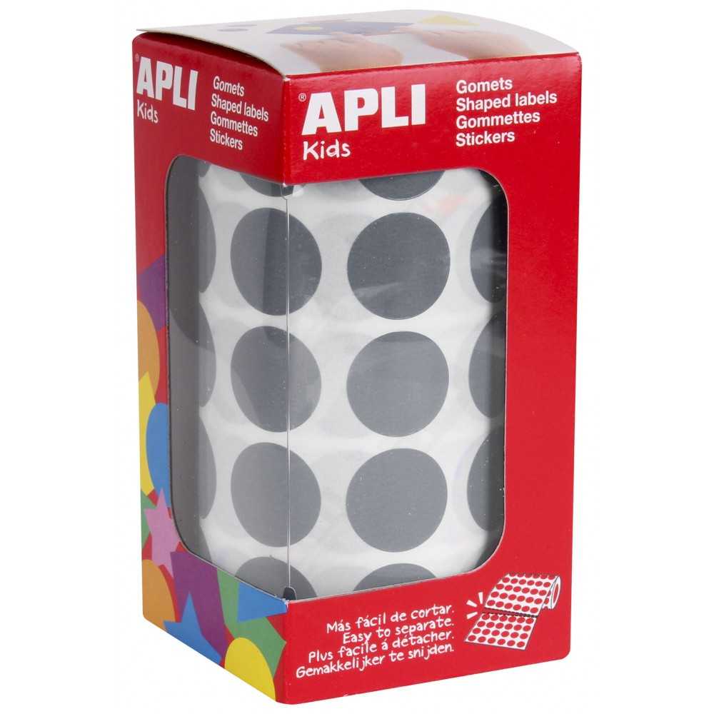 Apli 16725 Rollo Gomets Redondos Grises Ø20 mm