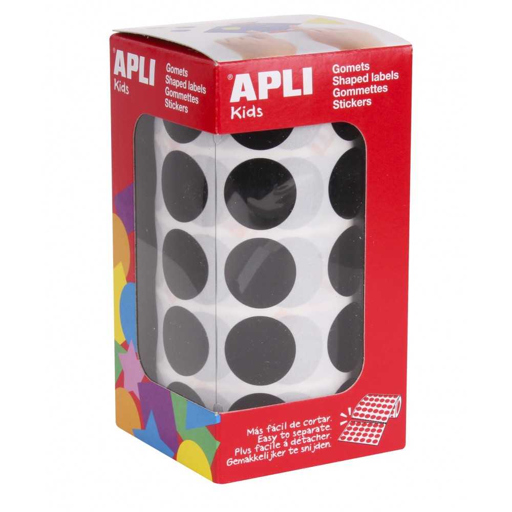 Apli 11492 Rollo Gomets Redondos Negros Ø20 mm