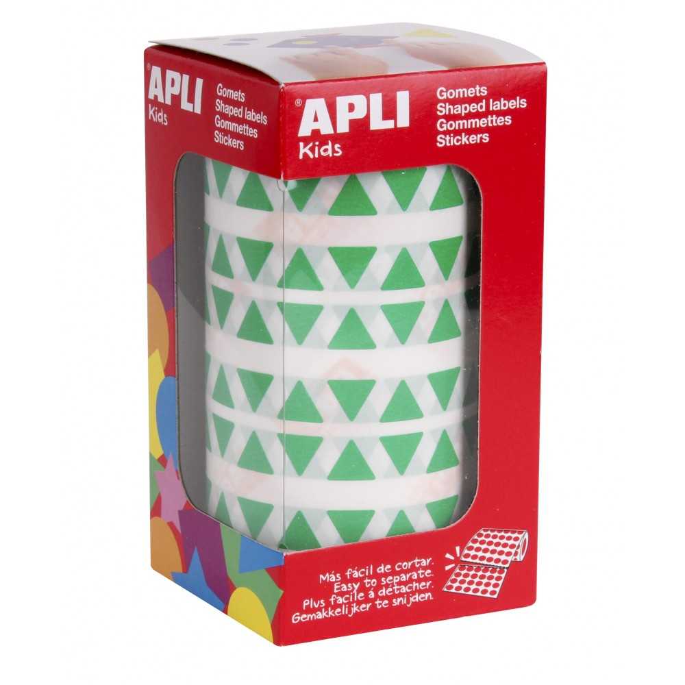 Apli 04866 Rollo Gomets Triangulares Verdes 10.5 mm