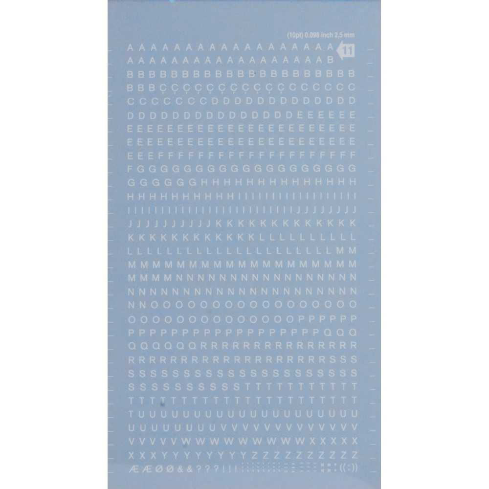 Letras Mayúsculas Transferibles Blancas 2,5 mm Apli DDB11F
