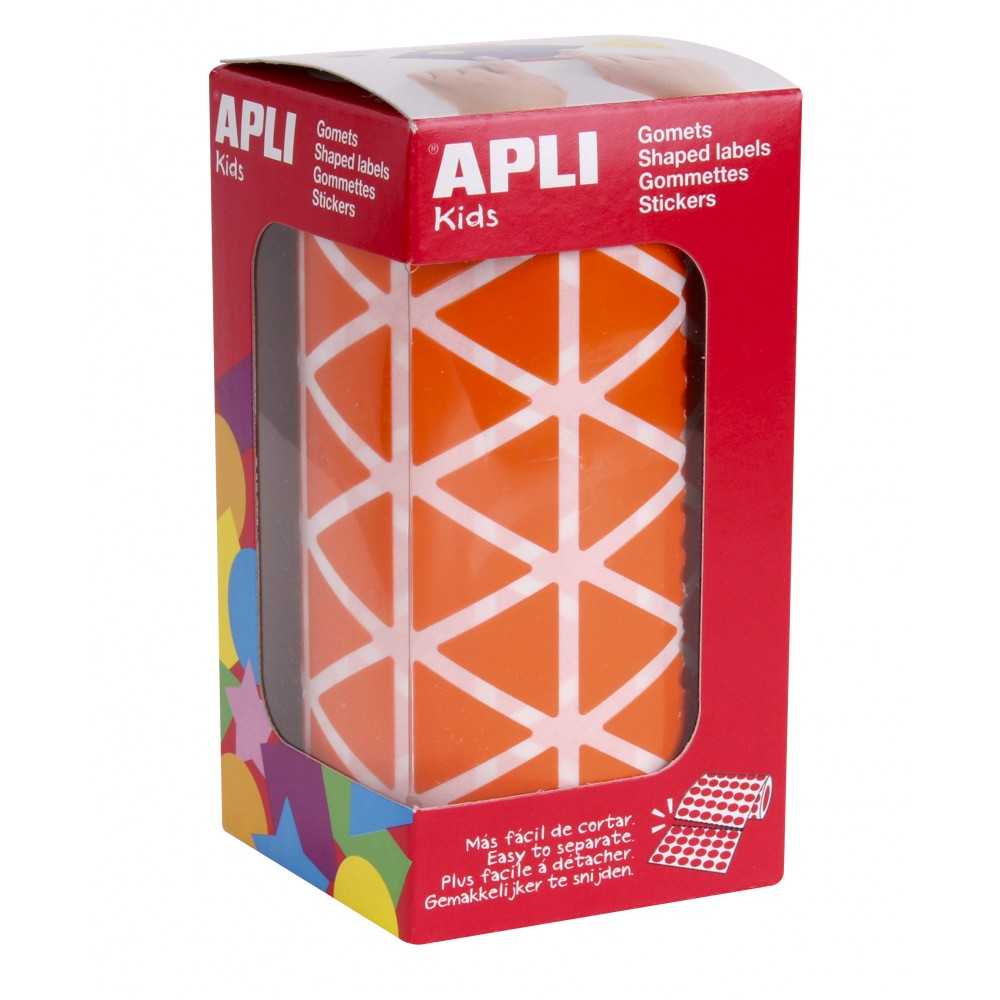 Apli 11493 Rollo Gomets Triangulares Naranjas 20x20x20 mm
