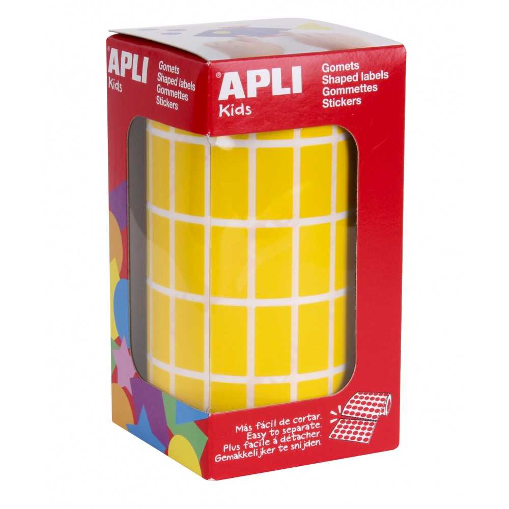 Apli 04883 Rollo Gomets Rectangulares Amarillos 20x10 mm