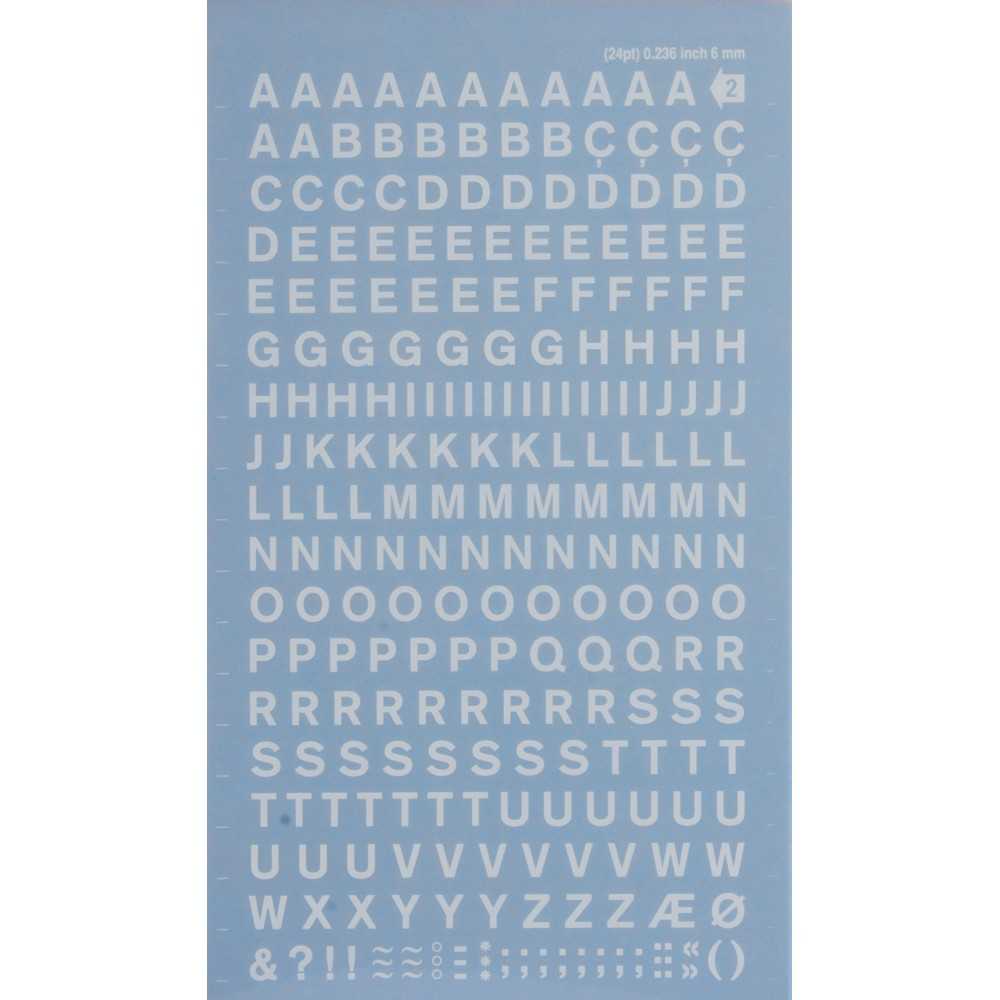 Letras Transferibles Color Blanco 6 mm Apli DDB2F