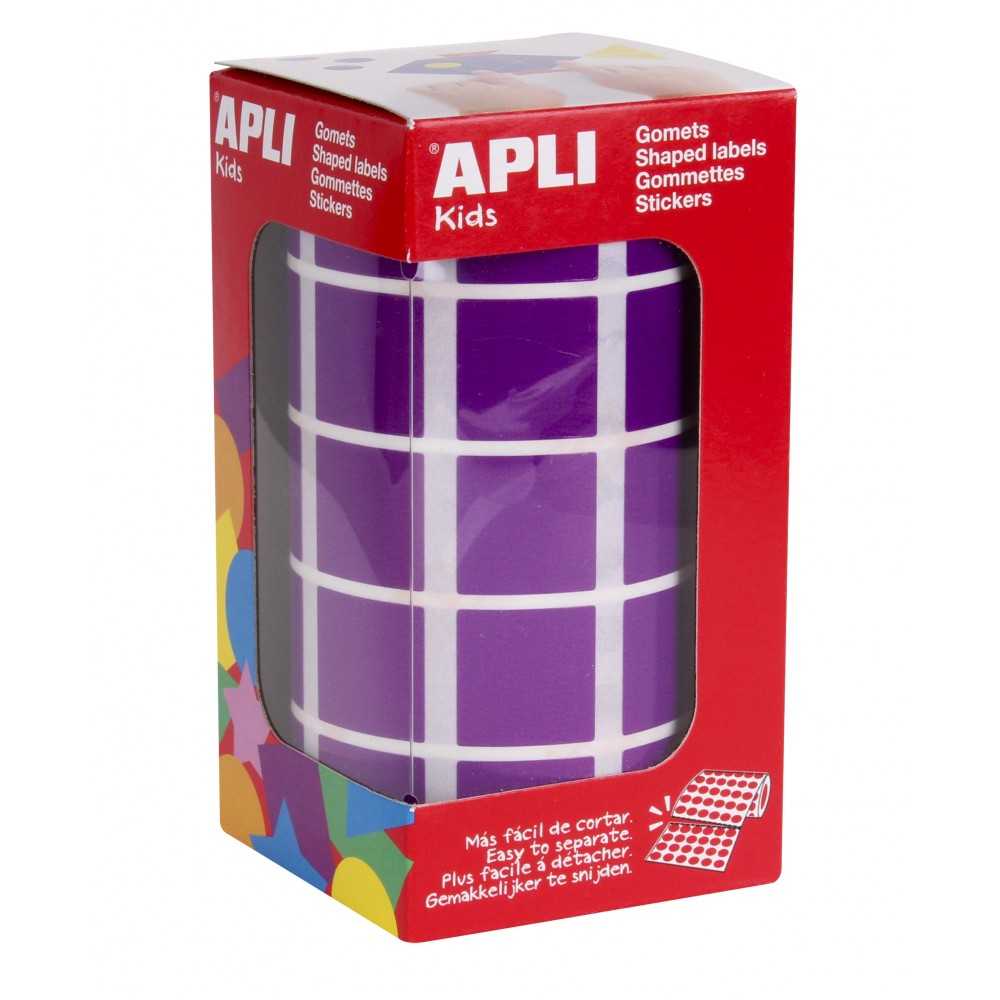 Apli 11500 Rollo Gomets Cuadrados Lilas 20x20 mm