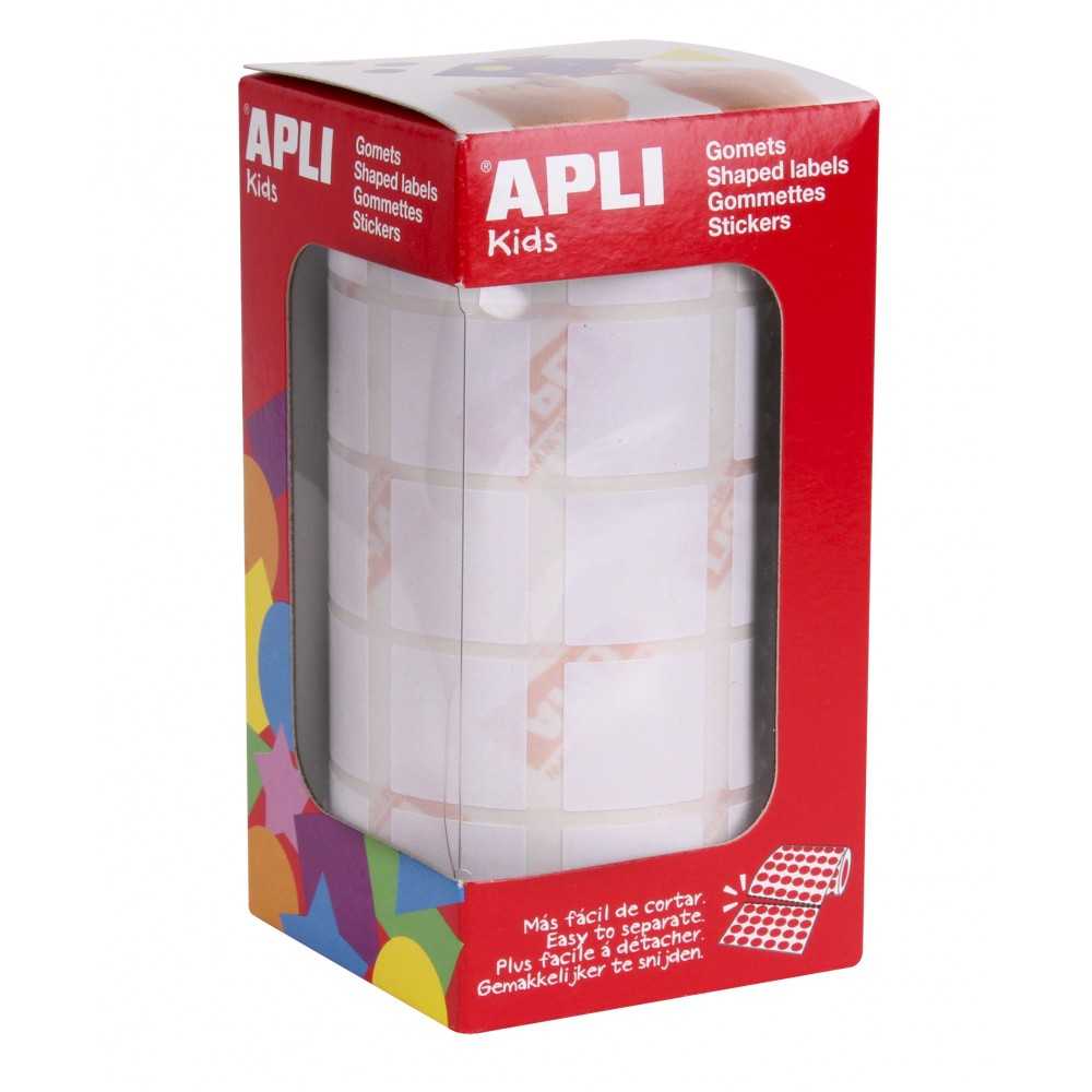 Apli 11907 Rollo Gomets Cuadrados Blancos 20x20 mm
