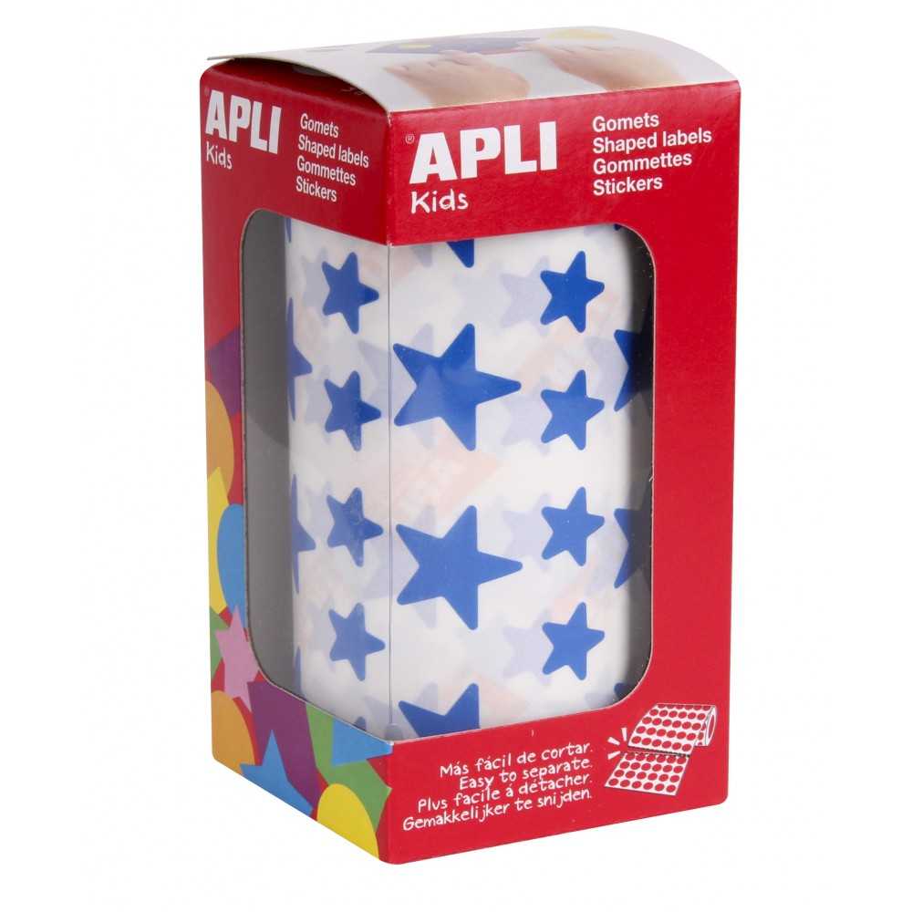 Apli 04888 Rollo Gomets Estrellas Azules 12,5 y 19,5 mm