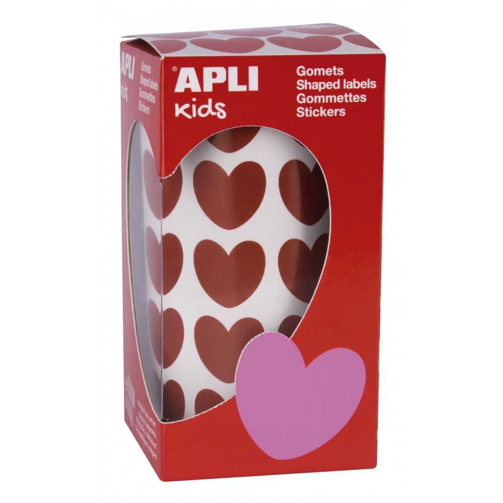 Apli 16731 Rollo Gomets Corazones Rojos ø20 mm
