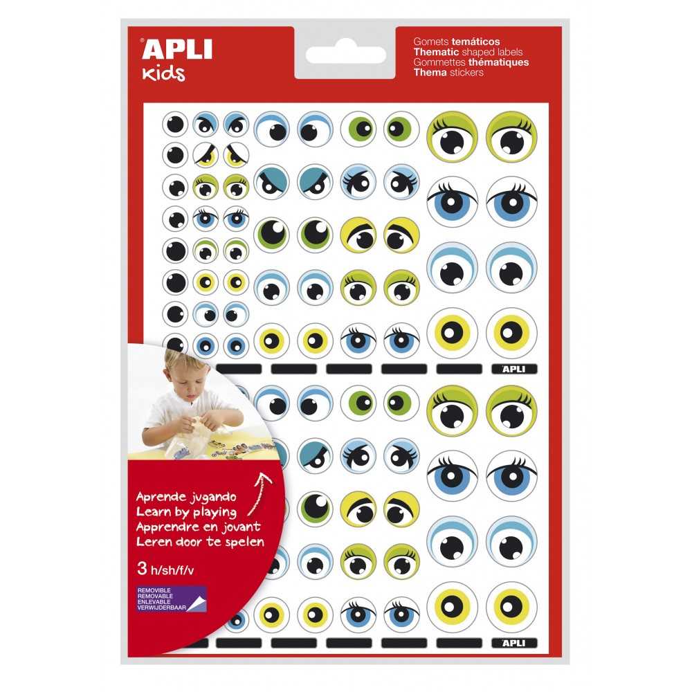 Apli 13854 Bolsa Gomets Temáticos Ojos 3H