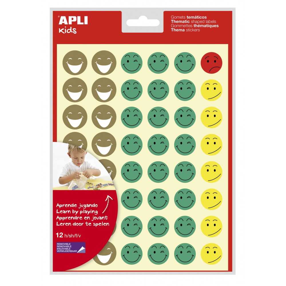 Apli 11680 Bolsa Gomets Cara Feliz 12H