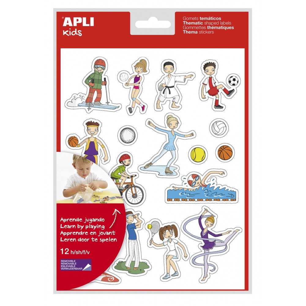 Apli 11453 Bolsa Gomets Temáticos Deportes 12H