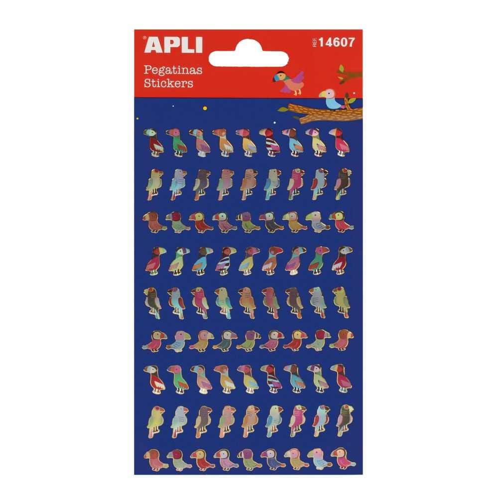 Apli 14607 Bolsa Pegatinas Temática Pájaros 1H
