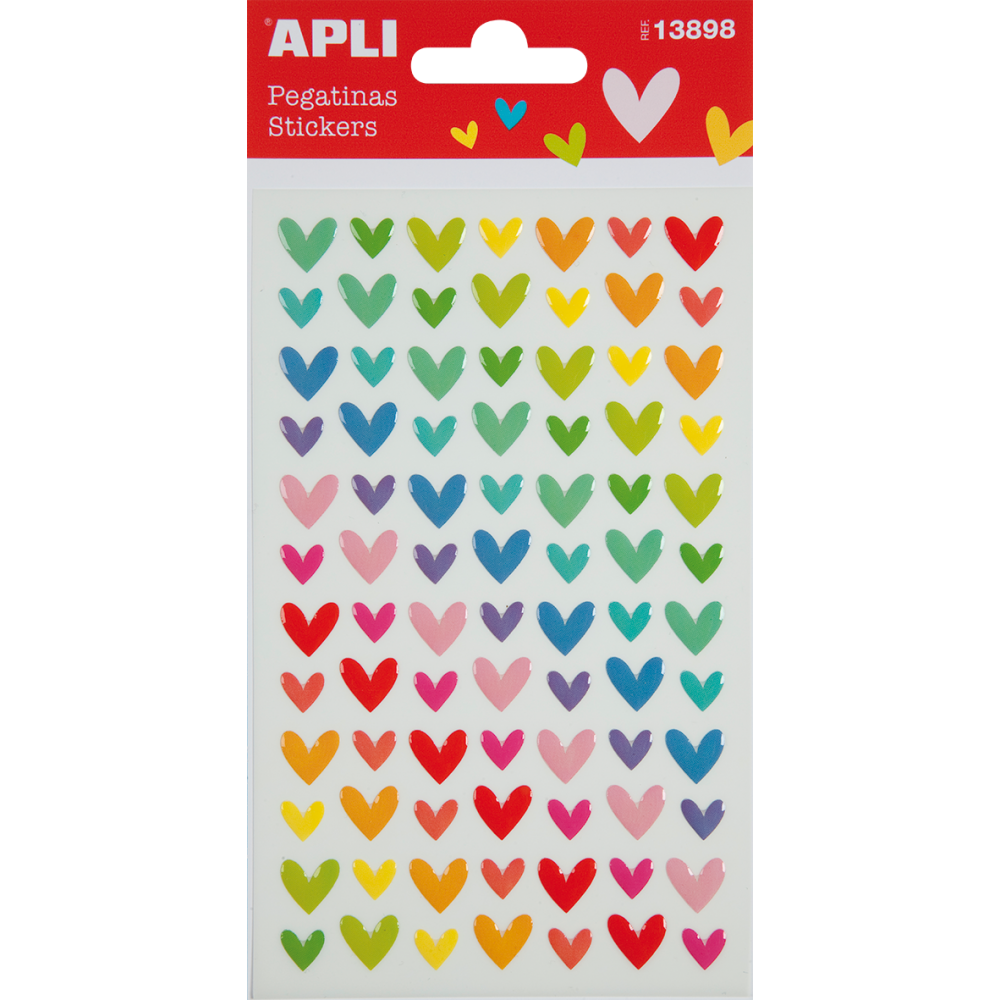 Apli 13898 Bolsa Pegatinas Temática Corazones 1H