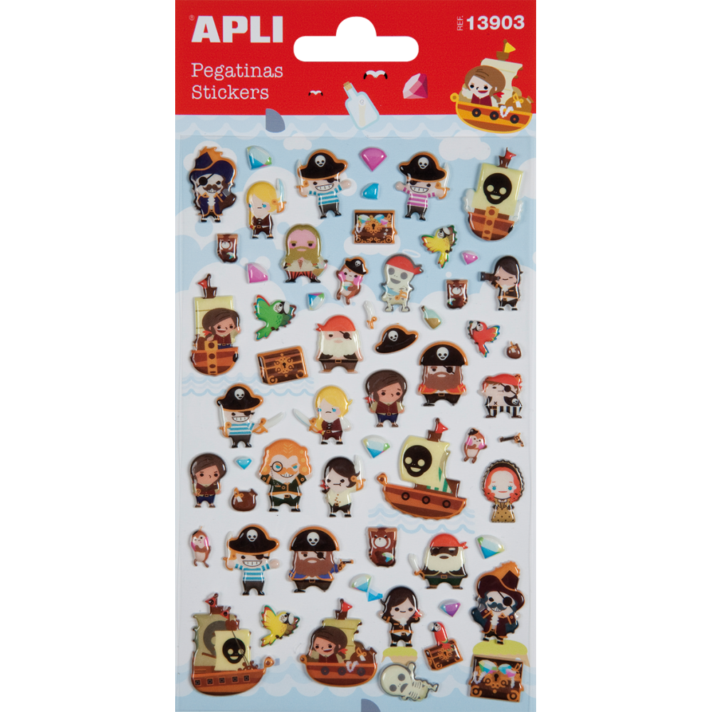 Apli 13903 Bolsa Pegatinas Motivo Piratas 1H