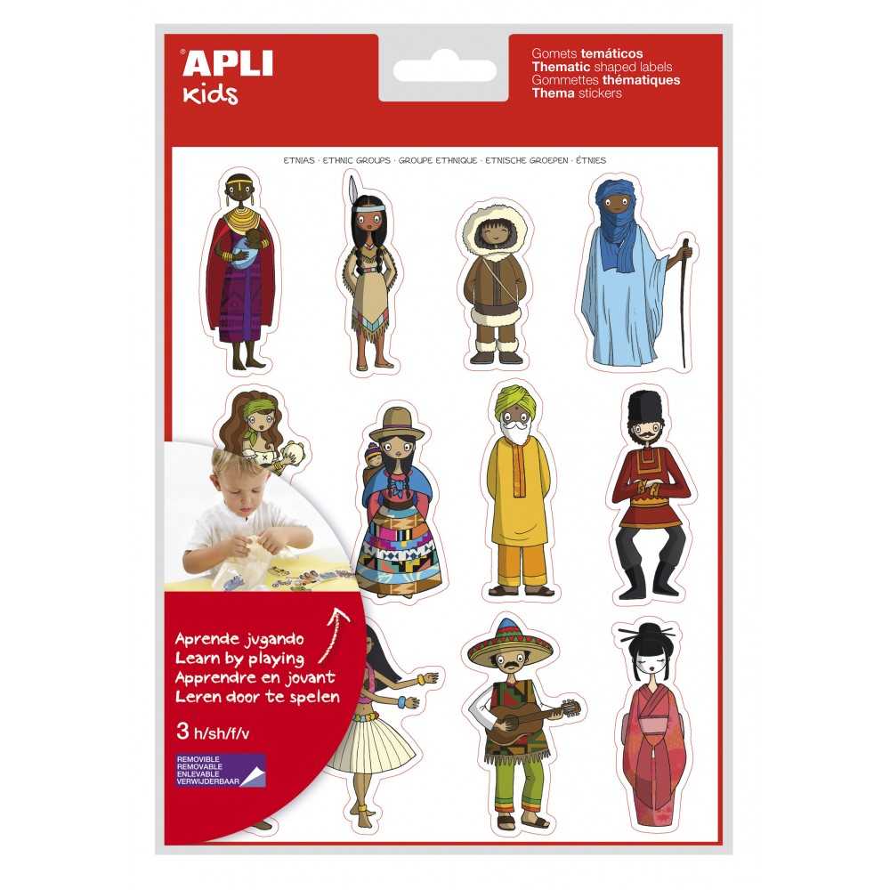 Apli 13150 Bolsa Gomets Temática Etnias del Mundo 3H