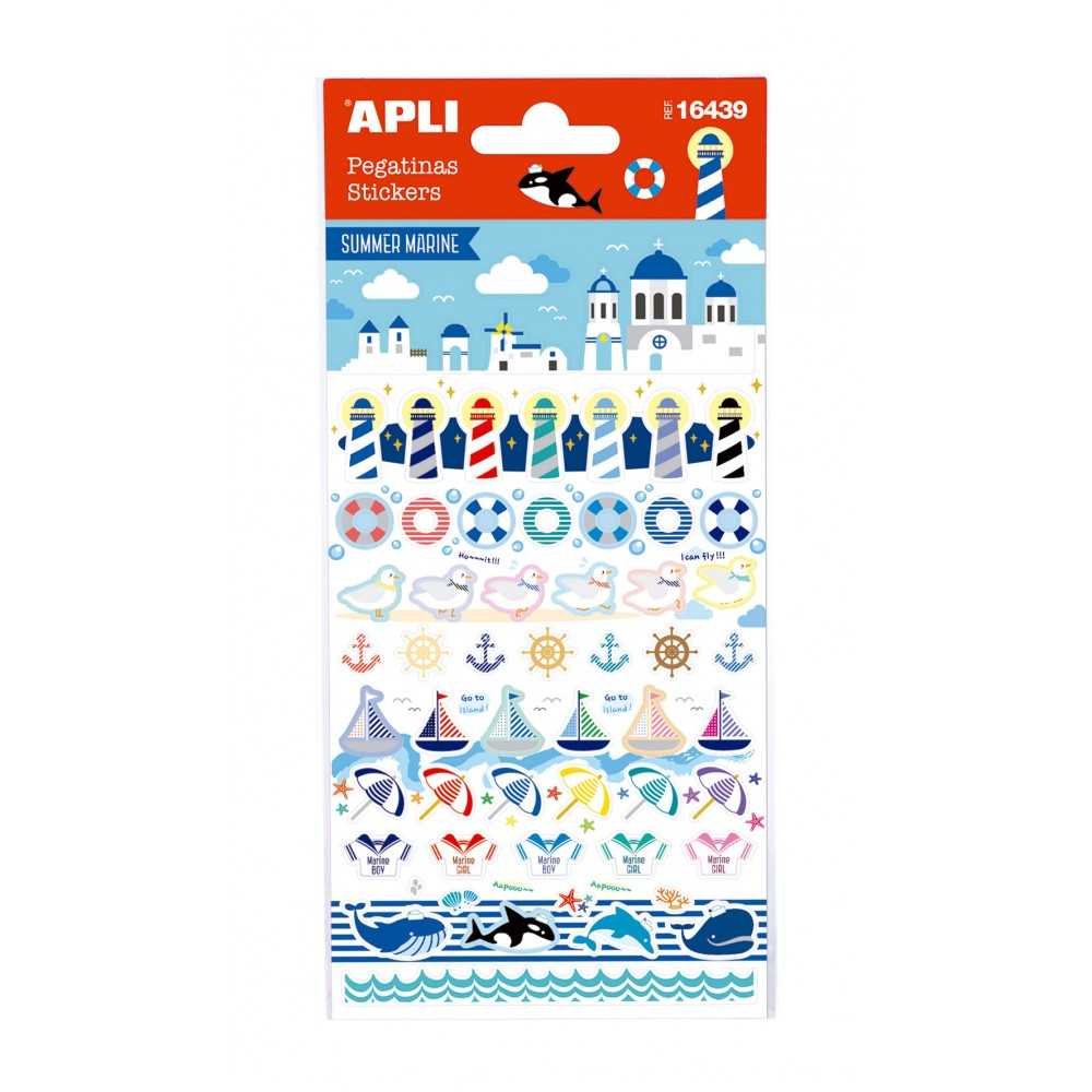 Apli 16439 Bolsa Pegatinas Verano Marino 1H