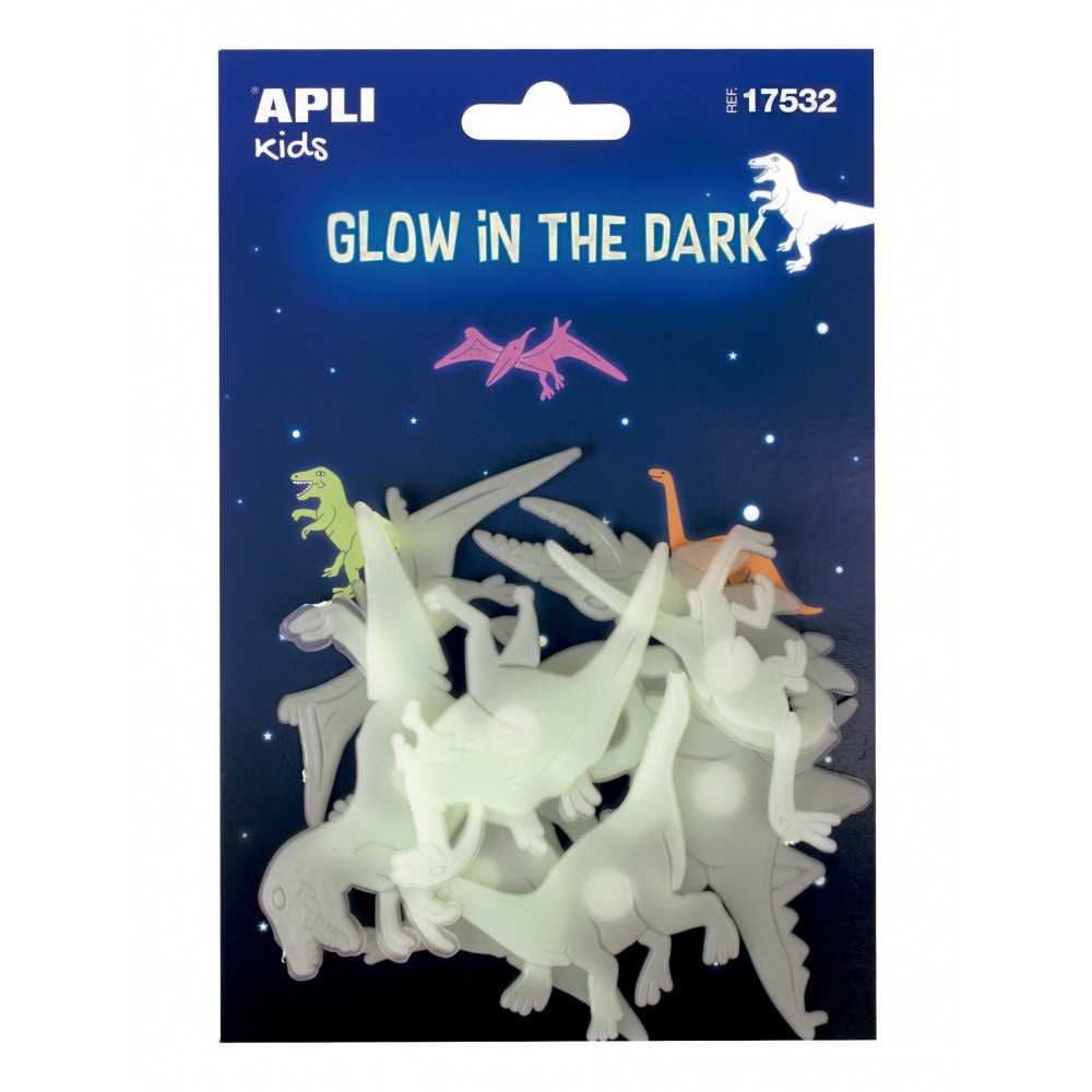 Apli 17532 Dinosaurios Luminiscentes de Plástico 3D