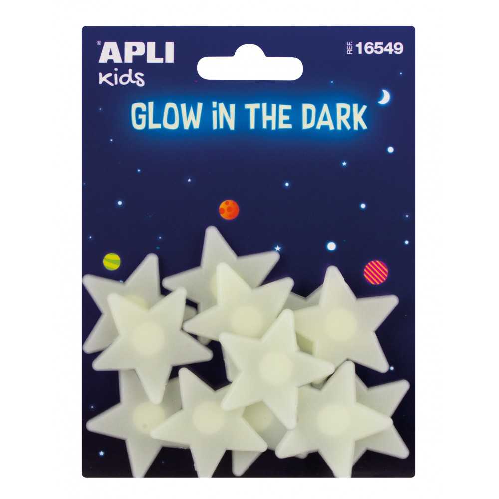 Apli 16549 Estrellas Luminiscentes de Plástico 3D