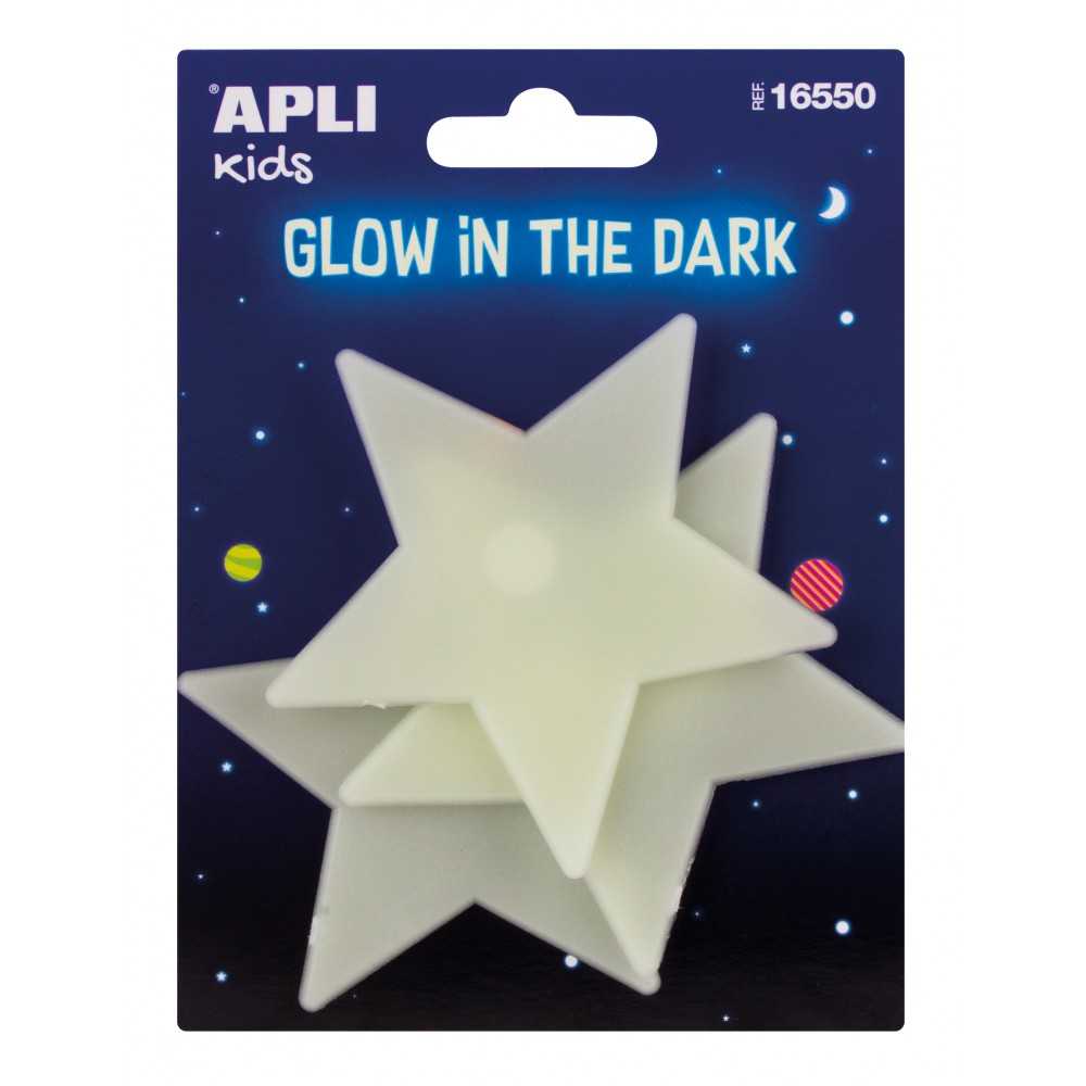 Apli 16550 Estrellas Luminiscentes de Plástico 3D