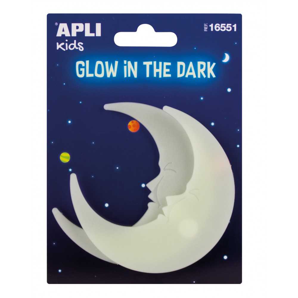 Apli 16551 Luna Luminiscente de Plástico 3D