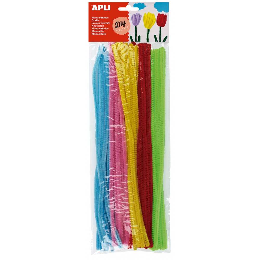 50 Alambres Limpiapipas Color Surtido Flúor Apli 13270 Compraetiquetas