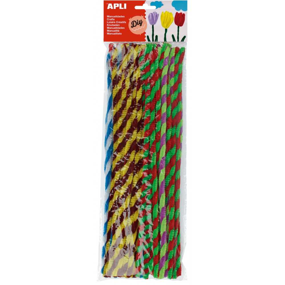 Bolsa 50 Alambres Limpiapipas 5 Colores Twist Apli 13271