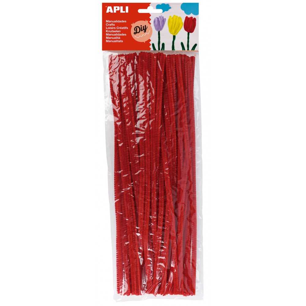 Limpiapipas Rojos Bolsa de 50 Alambres Apli 13274