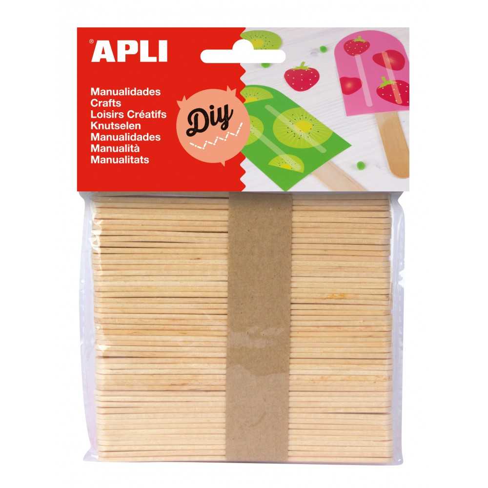Bolsa 50 Palos Polo Madera Natural 114 x 10 mm Apli 13063 Compraetiquetas