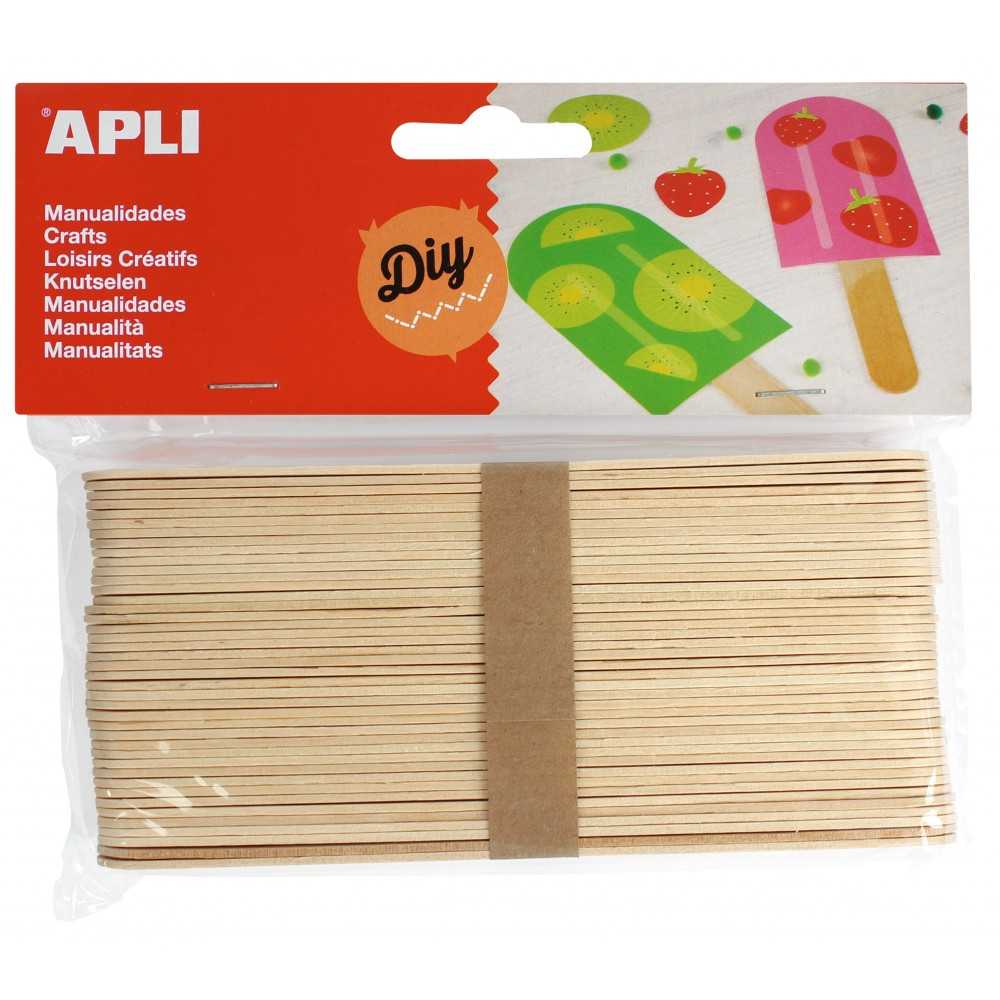 Bolsa 40 Palos Polo Madera Natural Jumbo 150 x 18 mm Apli 13268