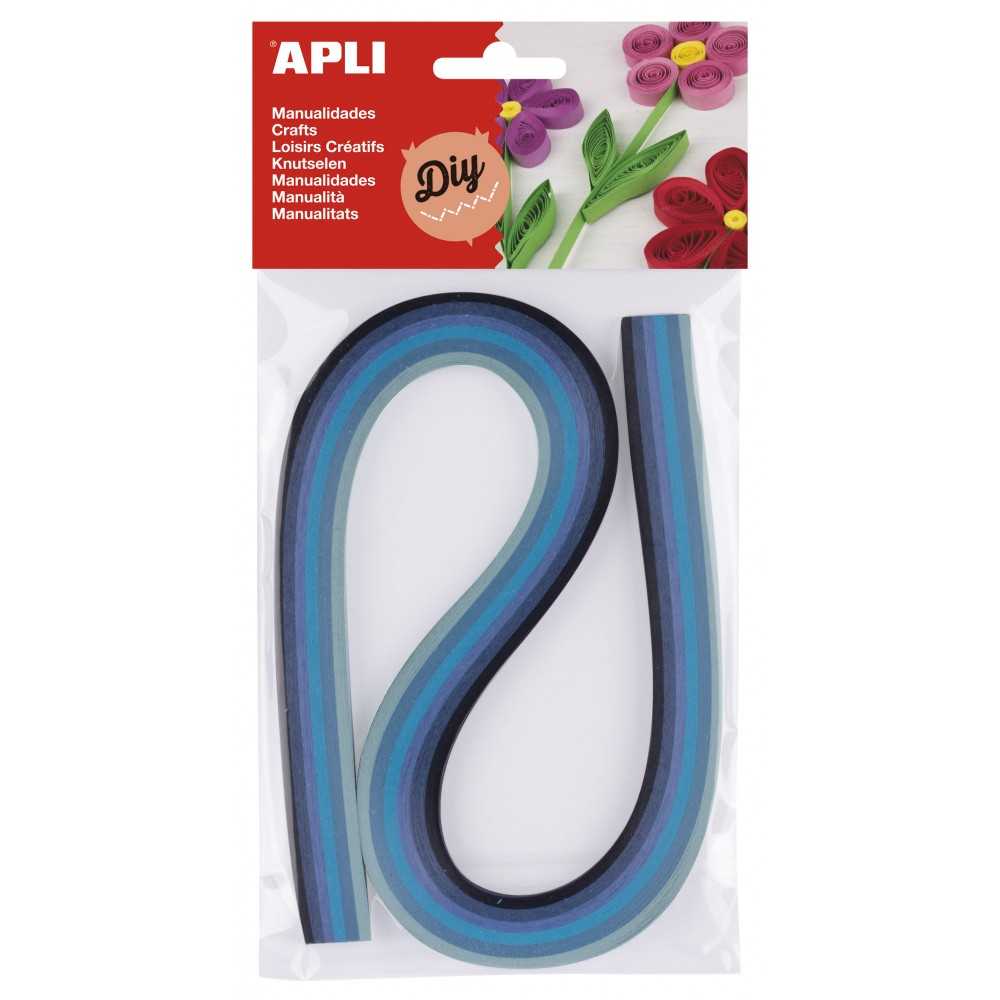 Tiras de Papel Para Quilling Tonos Azules Apli 14790 COMPRAETIQUETAS