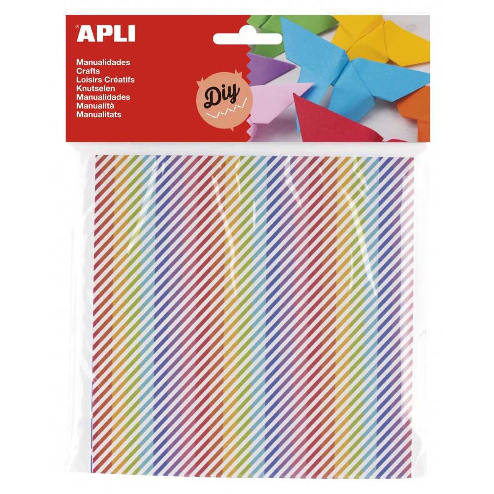 50 Hojas Papel Origami Estampados de 15x15cm Apli 14794 COmpraetiquetas