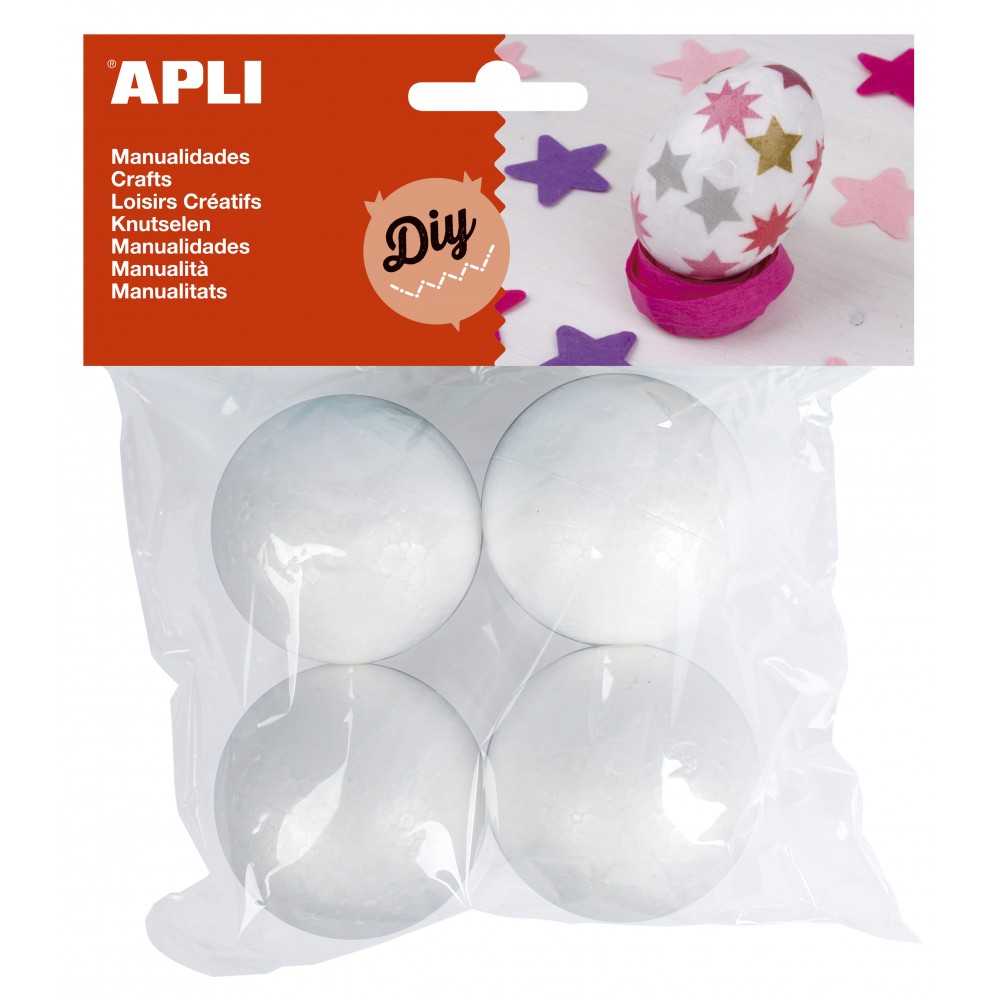 Bolsa 4 Bolas de Porexpan Ø50mm Apli 13475 Compraetiquetas