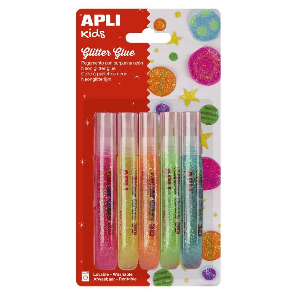 Pegamento Purpurina Colores Flúor 5 Uds Apli 13224