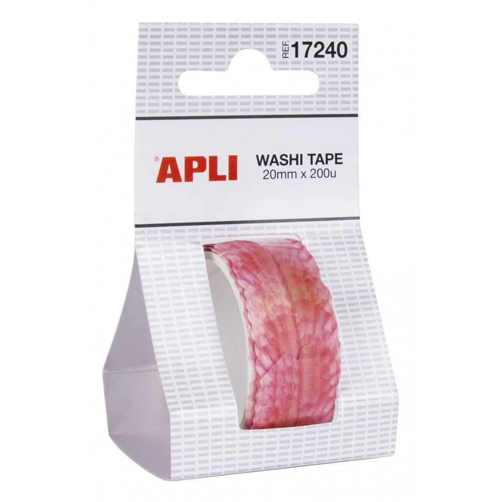 Cinta Washi Tape 200 Pétalos Individuales Color Rosa Adhesivos Apli 17240 Compraetiquetas
