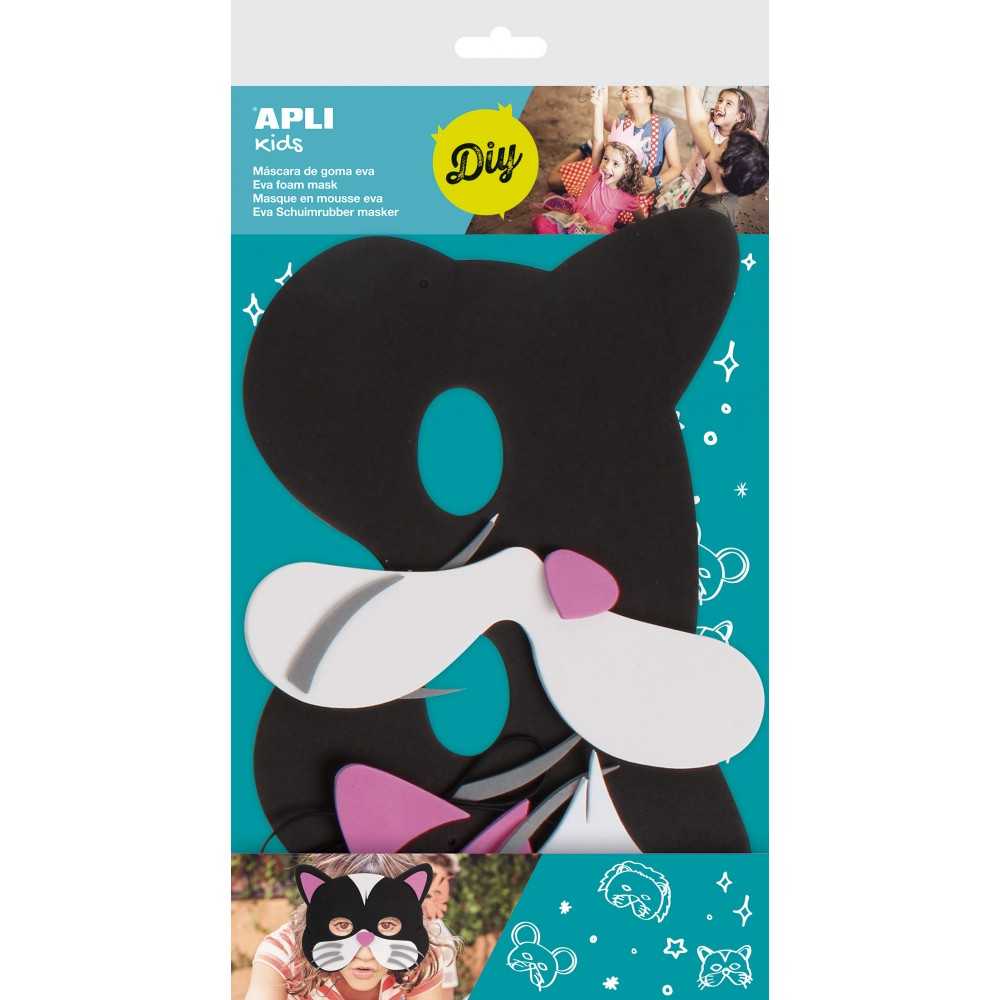 Máscara Goma Eva Gatito Apli 14506