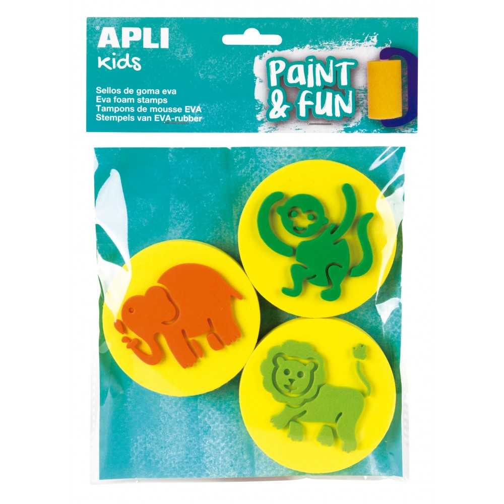 Sellos de Goma Eva Animales Apli 15136
