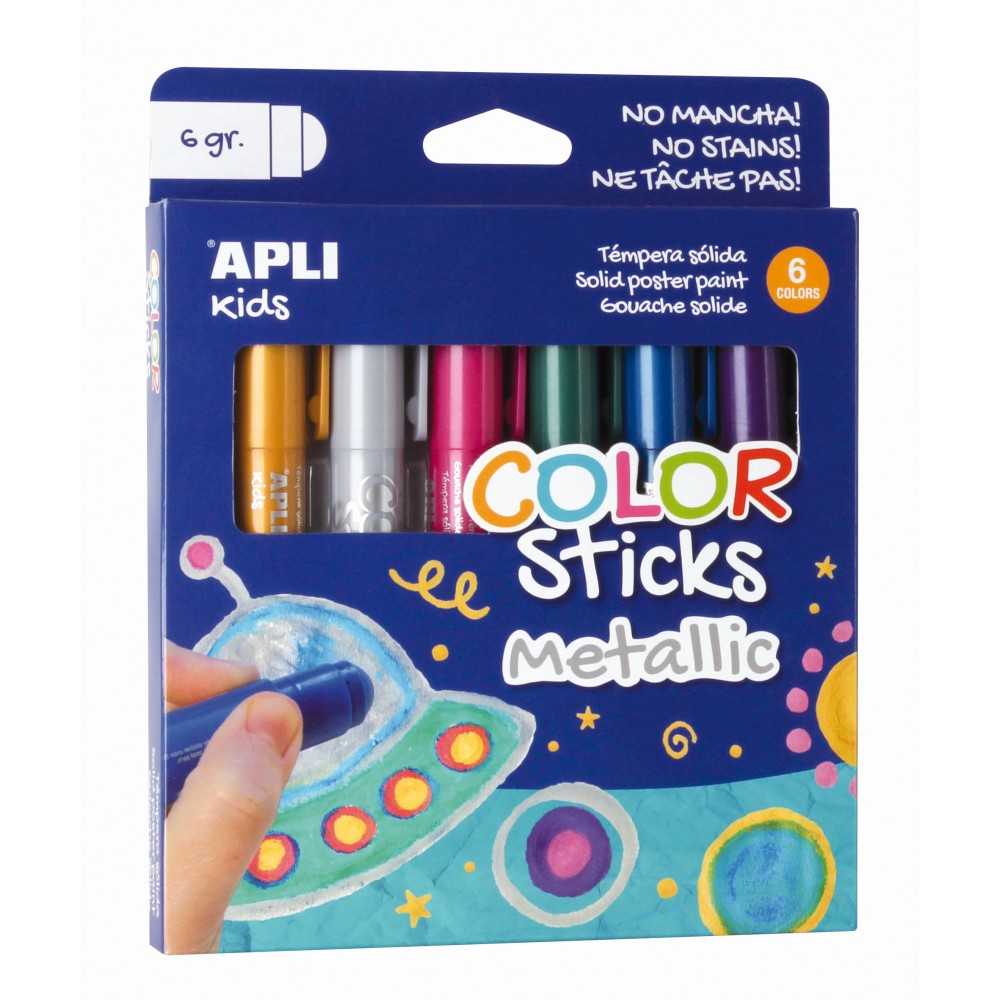 Barras de Témperas Sólidas Colores Metalizados Apli 14405
