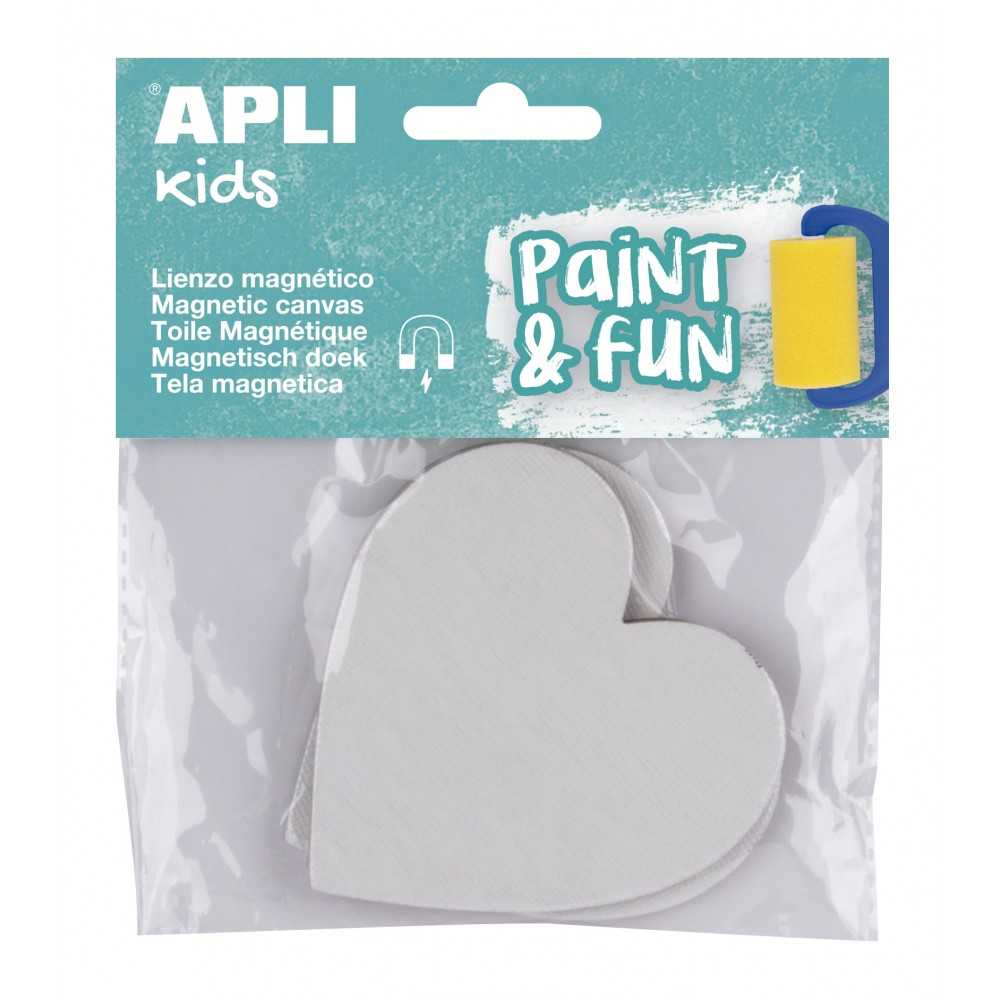 Lienzos Magnéticos Mini Corazón 75x75mm Apli 17471