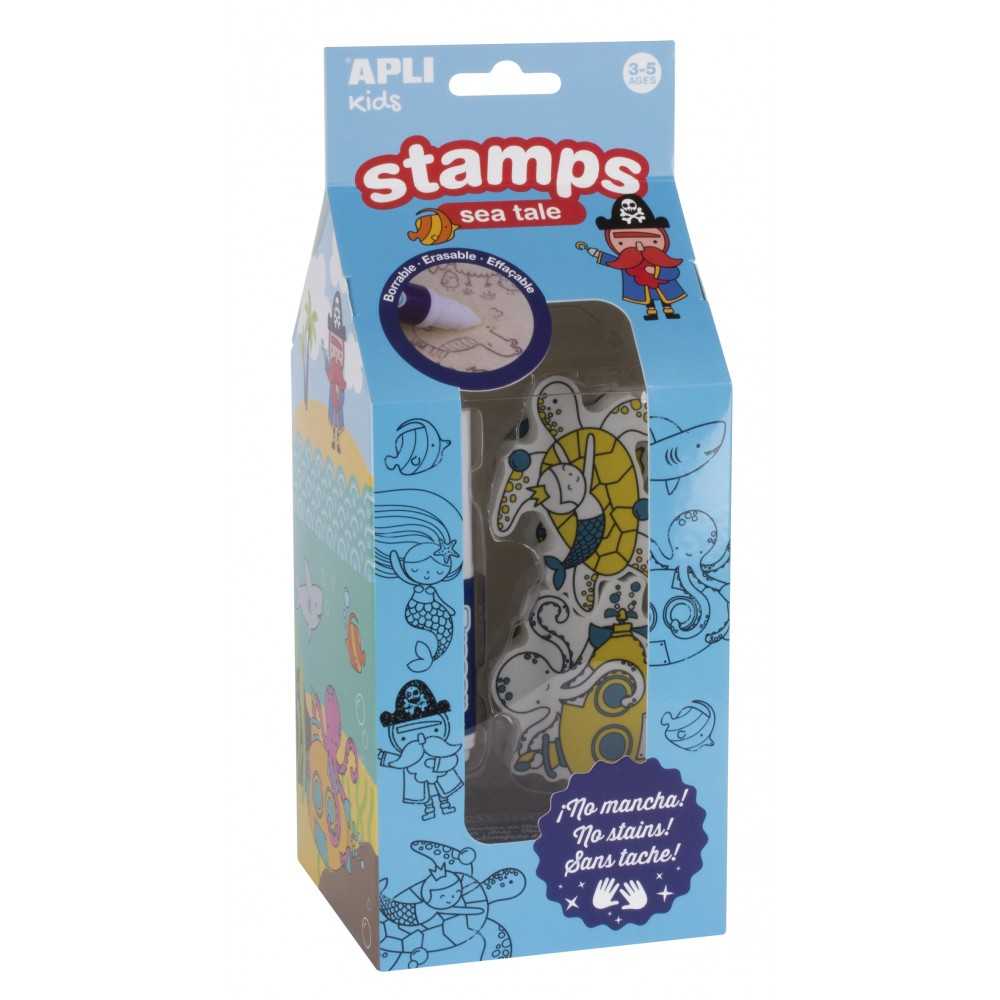 Tampones Con Tinta Borrable Sea Tale Apli 16813