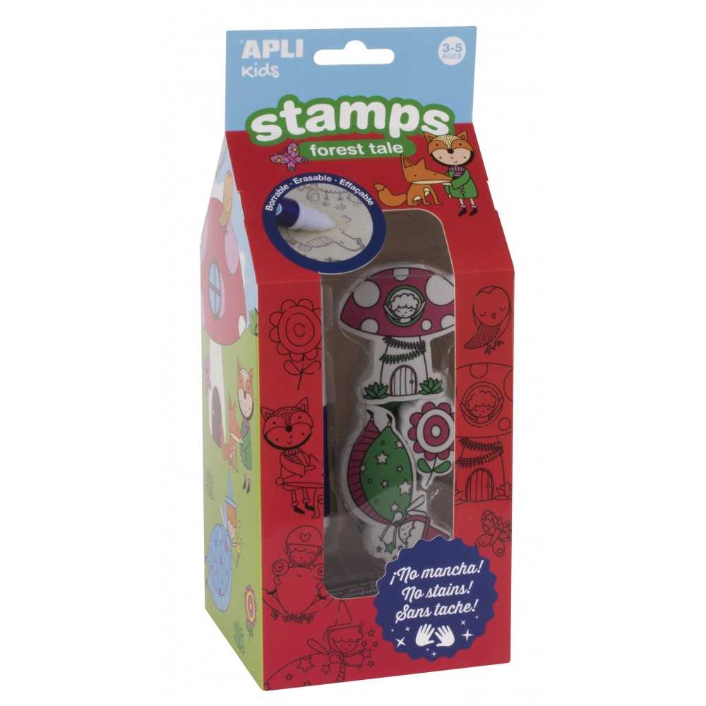 Tampones Con Tinta Borrable Forest Kids Apli 16814