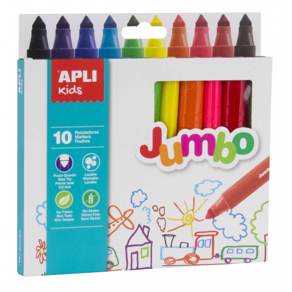 Caja Rotuladores de Colores Jumbo Apli 16804
