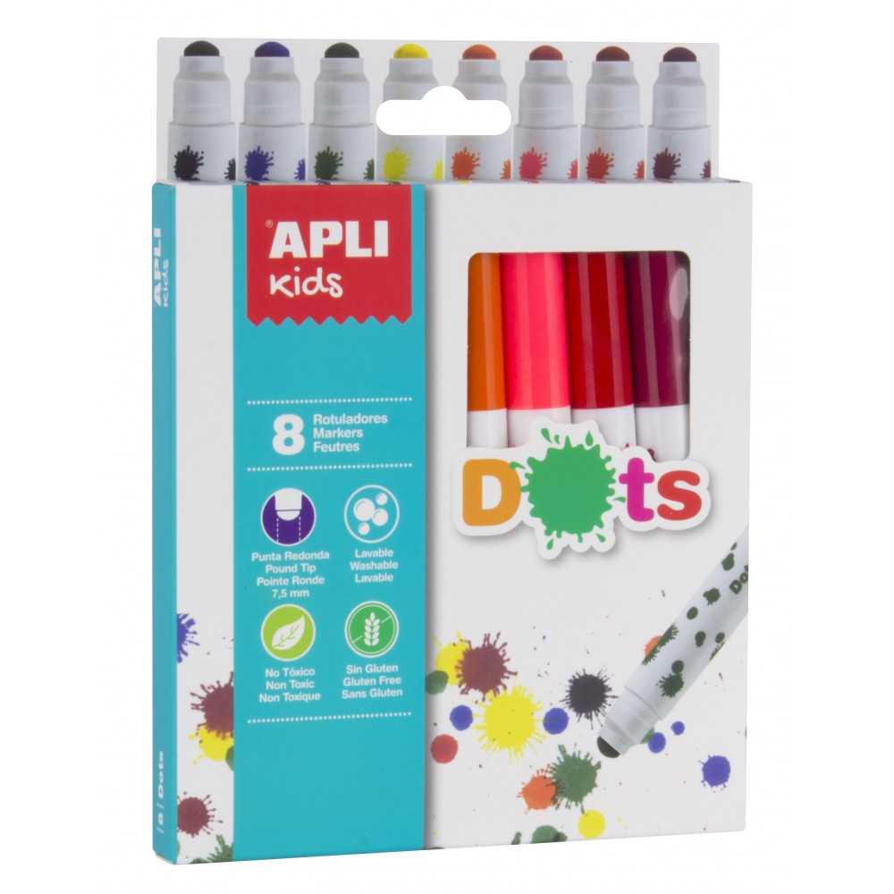 Caja Rotuladores Escolares Dots Apli 16805