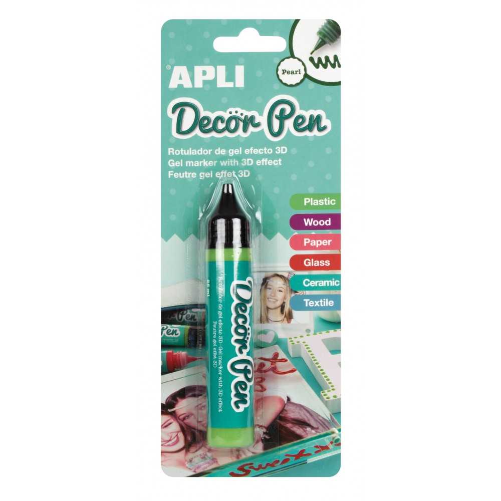 Decor Pen Rotulador Con Efecto 3D Metalizado Verde Apli 15008 Compraetiquetas